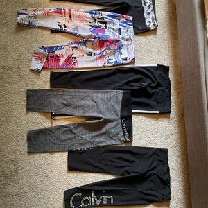 Bundle of Calvin Klein (4) and vogo athletica (1) crop workout pants